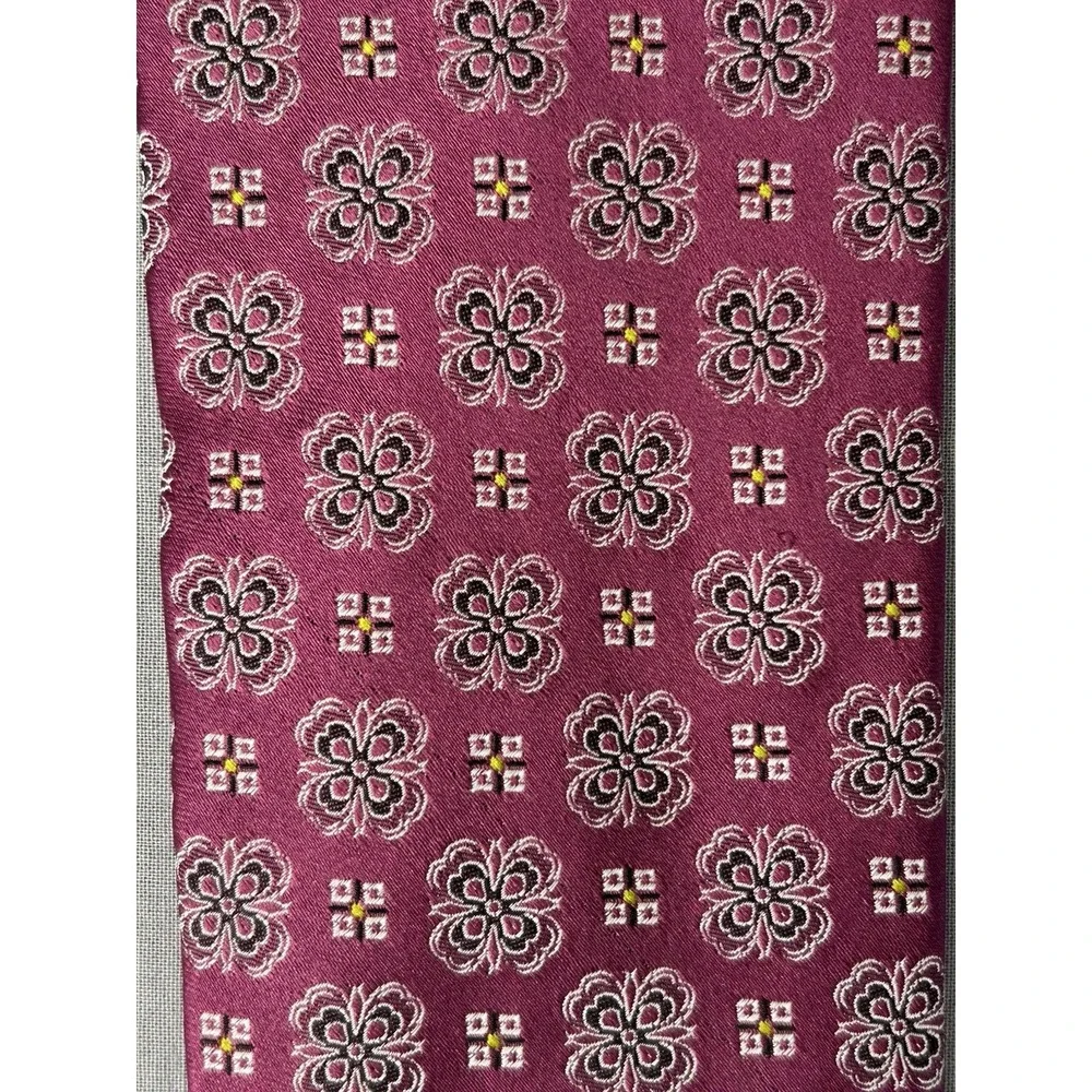 Ermenegildo‎ Zegna Floral Burgundy Men's  Dress Tie
